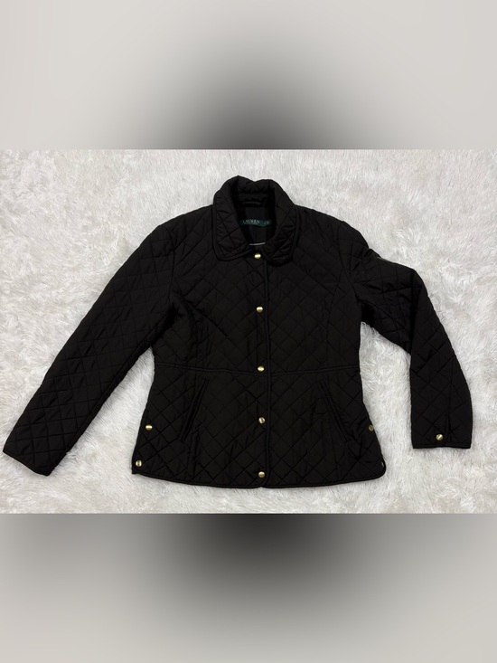 Ralph Lauren Jackets & Blazers - Ralph Lauren Black Quilted Puffer Jacket with Gold-Tone Snaps